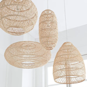 Lámpara Decorativa Artesanal Colgante, Luz Mediterránea, E27, Dimensiones: 550x680mm, Material: Rattan