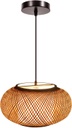 Lámpara Decorativa Artesanal Colgante, Trenzado Elíptico, E27, Dimensiones: 400mm, Material: Bamboo