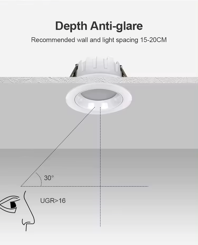 Down Light LED Circular, 24W, 4000K Blanco Natural, 100-260Vac, Cabeza no movible, Dimensiones: Φ175x49mm, IP20, 60 Grados