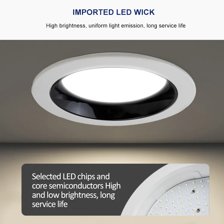 Down Light LED Circular, 24W, 4000K Blanco Natural, 100-260Vac, Cabeza no movible, Dimensiones: Φ175x49mm, IP20, 60 Grados