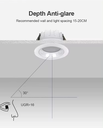 Down Light LED Circular, 24W, 6000K Blanco Frío, 100-260Vac, Cabeza no movible, Dimensiones: Φ175x49mm, IP20, 60 Grados