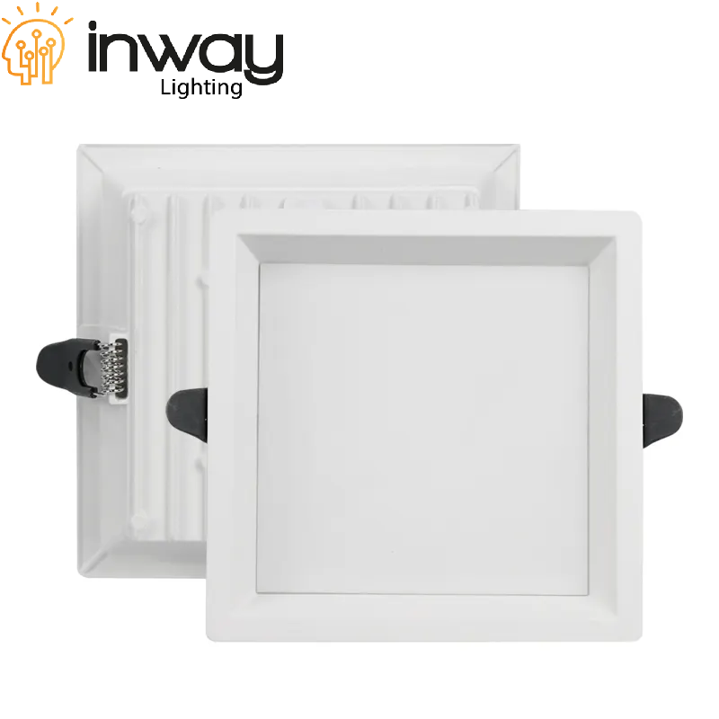 Down Light LED Cuadrada, 36W, 4000K Blanco Natural, 100-260Vac, Cabeza no movible, Dimensiones: 220x220x40mm, IP20, 100 Grados