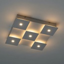 Lámpara LED Decorativa de Superficie, DG61685C, 30W, 5x6W, 6000K Blanco Frío, 85-265Vac, Dimensiones: 340x340x25mm, IP20