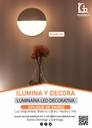 Lámpara LED Decorativa de Pared (Aplique), DG60872W, 5W, 3000K Blanco Cálido, 85-265Vac, Dimensiones: Φ120XH45MM, IP20