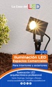 Reflector COB LED, 6.5W, 3000K Blanco Cálido, 100-265Vac, IP65, 30 Grados, Dimensiones: 65x65x100mm, Gris Oscuro, Material: Aluminio