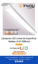 Lámpara Slim Lineal de Superficie LED, 36W, 47.24"(1200mm), 6000K Blanco Frío, Difusor Opal, 100-265Vac, IP20, 120 Grados, Incluye: Clips