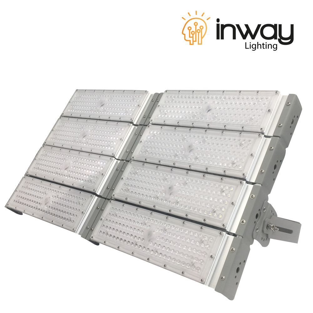 Reflector LED RayFlex de 8 módulos, 800W, 6000K Blanco Frío, 100-277Vac, IP65, 90 Grados, Gris