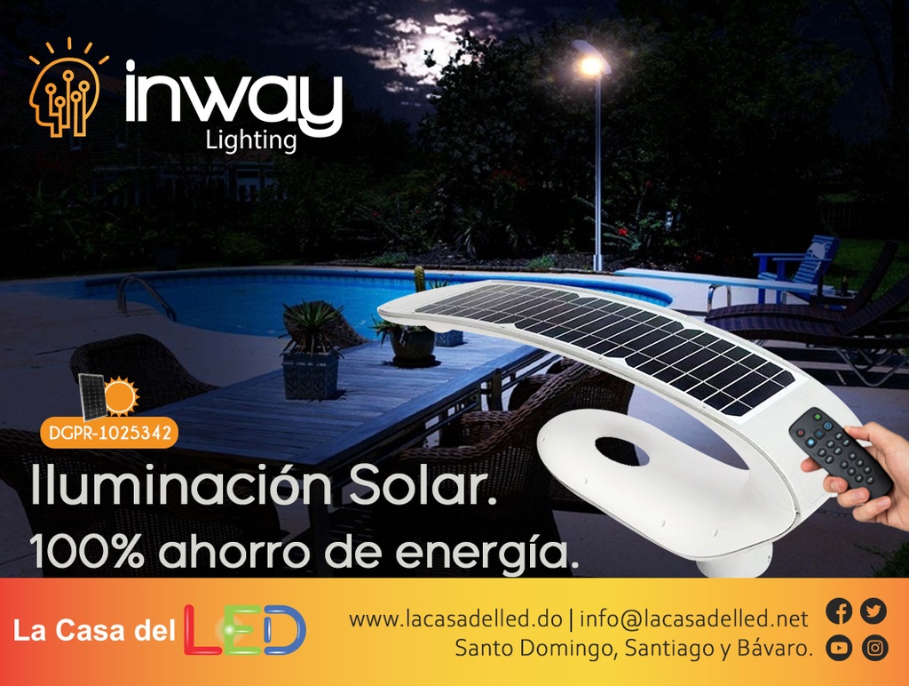 Lámpara Solar de Calle LED de 20W con Panel Integrado de 12W, 10.5V y Sensor de Movimiento, 6000K Blanco Frío, 120 Grados, Con Batería de Litio 38.4Wh, 6.4V, 6000mAh, IP65, Plateado, 100Lm/W