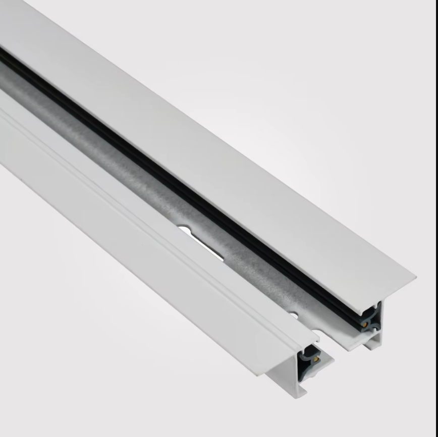 Riel p/Empotrar de 2 cables p/Track Light, 1.2mts, Blanco