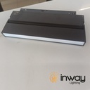 Lámpara Lineal Magnética LED p/Riel de 20mm de ancho Foldable, 12W, 8.77&quot;(223mm), Múltiple CCT con Switch WW 3000K / NW 4000K / CW 6000K, 48Vdc, Instalación: Empotrar o Superficie, 24 Grados, Negra
