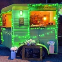 Extensión Navideña LED p/Exterior, 8W, 1700Lm, Verde, 200LED/10Metros, 110Vac, Con cable clear de cobre 3xφ0.2mm2, IP44