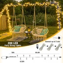 Extensión Navideña LED p/Exterior, 8W, 1,275Lm, 2700K Blanco Cálido, 150LED/10Metros, 110Vac, Con cable clear de cobre 3xφ0.23mm2, IP65