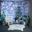 Extensión Navideña LED p/Exterior, 8W, 1700Lm, 6000K Blanco Frio, 200LED/10Metros, 110Vac, Con cable clear de cobre 3xφ0.2mm2, IP44