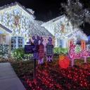 Extensión Navideña LED p/Exterior, 8W, 1700Lm, 6000K Blanco Frio, 200LED/10Metros, 110Vac, Con cable clear de cobre 3xφ0.2mm2, IP44