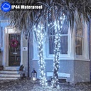 Extensión Navideña LED p/Exterior, 8W, 1,275Lm, 6000K Blanco Frio, 150LED/10Metros, 110Vac, Con cable clear de cobre 3xφ0.23mm2, IP65