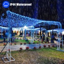 Extensión Navideña LED p/Exterior, 8W, 1,275Lm, Azul, 150LED/10Metros, 110Vac, Con cable clear de cobre 3xφ0.23mm2, IP65