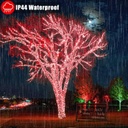 Extensión Navideña LED p/Exterior, 8W, 1,275Lm, Roja, 150LED/10Metros, 110Vac, Con cable clear de cobre 3xφ0.23mm2, IP65