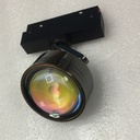 Lámpara de Superficie Magnética LED Spot Round de 20mm de ancho, 10W, 3000K Blanco Cálido, 48Vdc, 120 Grados, Negro