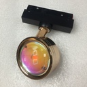 Lámpara de Superficie Magnética LED Spot Round de 20mm de ancho, 10W, 3000K Blanco Cálido, 48Vdc, 120 Grados, Dorado