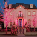 Extensión Navideña LED p/Exterior, 8W, 1700Lm, Rosado, 200LED/10Metros, 110Vac, Con cable clear de cobre 3xφ0.2mm2, IP44