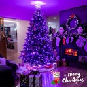 Extensión Navideña LED p/Exterior, 8W, 1700Lm, Púrpura, 200LED/10Metros, 110Vac, Con cable clear de cobre 3xφ0.2mm2, IP44