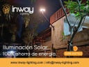 Lámpara Solar Garden Light LED, 20W,  con Panel Integrado de 11.5W, 10V, 4000K Blanco Natural, Con Batería de Litio 38.4Wh, 6.4V, 6000mAh, Base: 50-60mm, IP65, 360 Grados