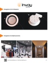 Down Light LED Circular, 24W, 6000K Blanco Frío, 100-260Vac, Cabeza no movible, Dimensiones: Φ130x49mm, IP20, 120 Grados