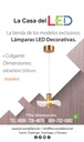 Lámpara LED Decorativa Colgante, DG60481P, 7W, 4000K Blanco Natural, 85-265Vac, Dimensiones: 200x200x1500mm, IP20, Dorado