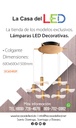 Lámpara LED Decorativa Colgante, DG60481P, 7W, 4000K Blanco Natural, 85-265Vac, Dimensiones: 200x200x1500mm, IP20, Dorado