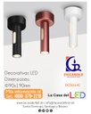 Lámpara LED Decorativa de Superficie, DG50164C, 5W, 4000K Blanco Natural, 85-265Vac, Dimensiones: Φ90x190mm, IP20, Blanco