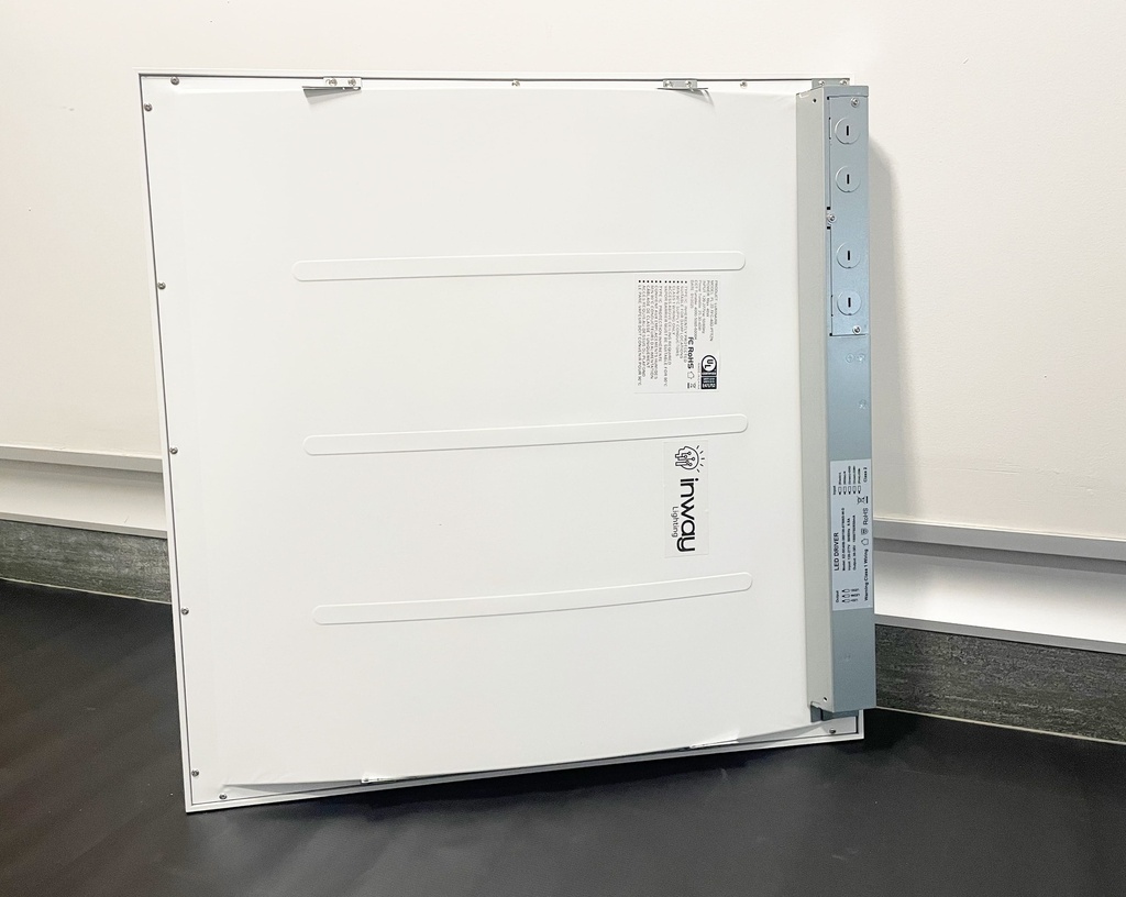 Troffer Curvo Panel LED Cuadrado p/Empotrar con Switch, 25W / 30W / 40W, Múltiple CCT NW 4000K / 5000K / CW 6000K, 125Lm/w, 100-277Vac, Dimmable de 0-10Vdc, 24&quot;x24&quot;(600x600mm), Borde Blanco, UL