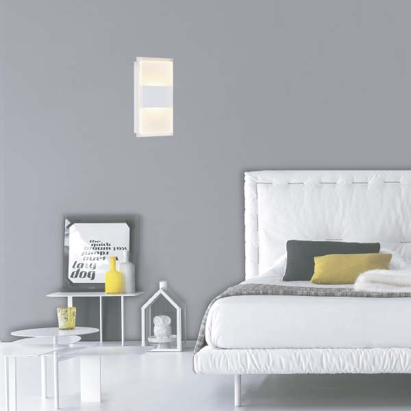 Lampara LED Decorativa de Pared (Aplique), DG60451W, 12W, 2x6W, WW 3000K, 85-265Vac, IP20