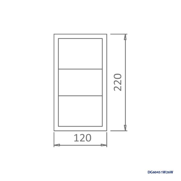 Lampara LED Decorativa de Pared (Aplique), DG60451W, 12W, 2x6W, WW 3000K, 85-265Vac, IP20