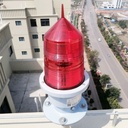 Luz de Obstrucción Cónica / 6-8Lux, 15W, secuencia parpadeo 20-60 ciclos por minuto, Rojo, 110Vac, Dimensiones: 300x500mm, IP65, 270 Grados