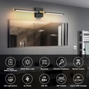 Lámpara LED Decorativa de Pared (aplique) Recargable, Luz indirecta, 5W, Múltiple CCT WW 3000K / NW 4000K / CW 6000K, Dimensiones: 720mm, IP20, Negro