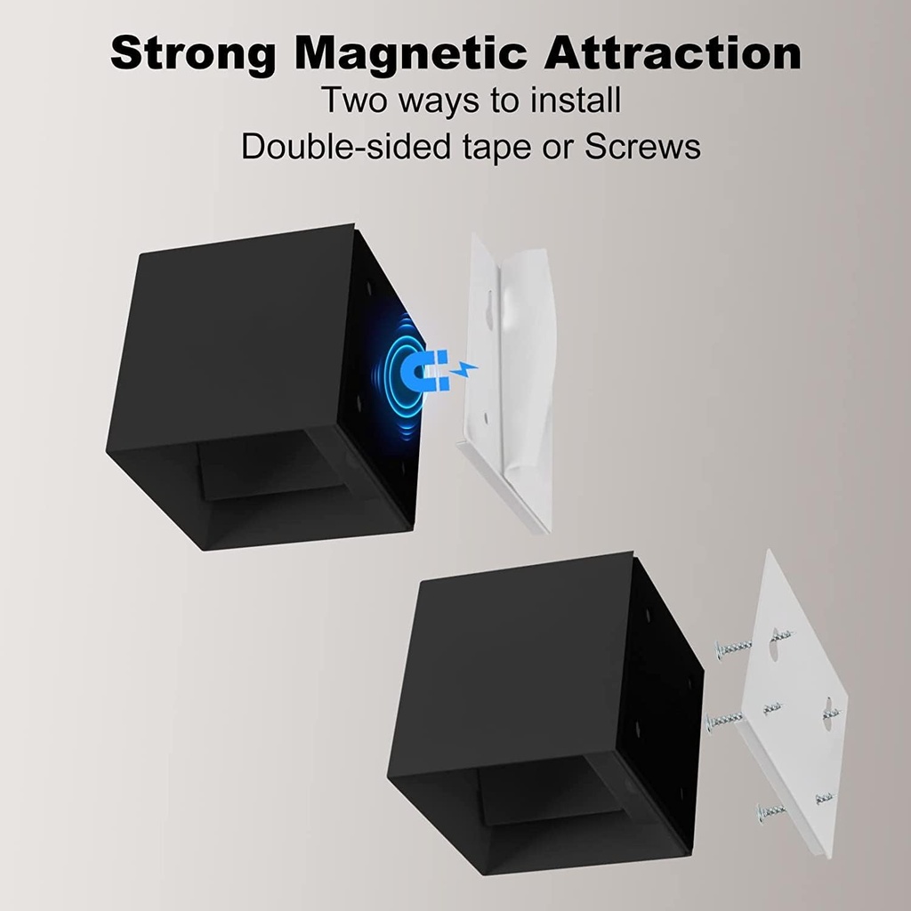 Lámpara LED Decorativa de Pared (aplique) Recargable, Up and Down, 16W, RGB-Múltiple CCT WW 3000K / NW 4000K / CW 6000K, Dimensiones: 100x100x80mm, IP20, Negro