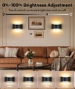 Lámpara LED Decorativa de Pared (aplique) Recargable, Up and Down, 3W, Múltiple CCT WW 3000K / NW 4000K / CW 6000K, Dimensiones: 650x72mm, IP20, Negro