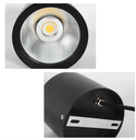 Aplique de Techo Circular con Reflector Negro, DG-8303, 35W, 4000K Blanco Natural, 100-260Vac, Dimensiones: 200x140mm, Negro
