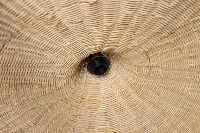 Lámpara Decorativa Artesanal, Noche de Cestería, Colgante, E27, Dimensiones: 520x435xH210mm, Material: Bamboo