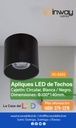 Aplique de Techo Circular con Reflector Negro, DG-8303, 35W, 4000K Blanco Natural, 100-260Vac, Dimensiones: 200x140mm, Negro
