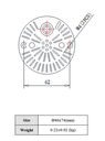Modulo LED, M11A, 5313, Lambert Type, 20W, 5000K, 120 Grados, 22-27Vdc, 750mA, IP68