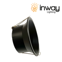 Base Circular p/Empotrar Bombilla, Dirigible, Dimensiones: Φ93x42mm, Negro, Incluye zócalo GU10