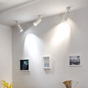 Spot Light LED de Superficie, tipo COB de 2 cables, 7W, 4000K Blanco Natural, 100-265Vac, Dimensiones: Φ45x120mm, IP20, 24 Grados, Blanco