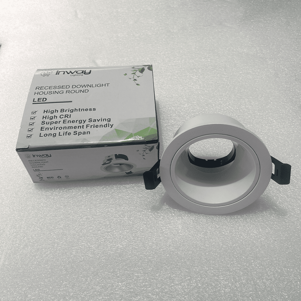 Base Circular con Reflector Blanco p/Empotrar Bombilla, Dimensiones: Φ87x48mm, Blanco, Incluye zócalo GU10