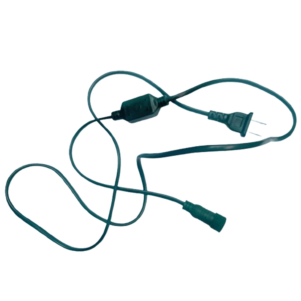 Power Cord cable verde p/Extensión Navideña LED, 1.5 Metros, 4A, 110Vac. Conectar Hasta 10 Extensiones de 200 leds, Para extensión DGPR-1029010