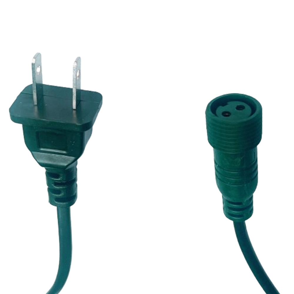 Power Cord cable verde p/Extensión Navideña LED, 1.5 Metros, 4A, 110Vac. Conectar Hasta 10 Extensiones de 200 leds, Para extensión DGPR-1029010