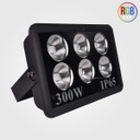 Reflector COB LED, 300W, 6x50W, RGB, 100-260Vac, IP65, 60 Grados, Con Memoria Interna, Con Control, Negro