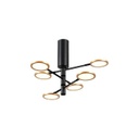 Lámpara LED Decorativa Colgante, DG50916P, 30W, 4000K Blanco Natural, 85-265Vac, Dimensiones: 600x600x1500mm, IP20, Dorado