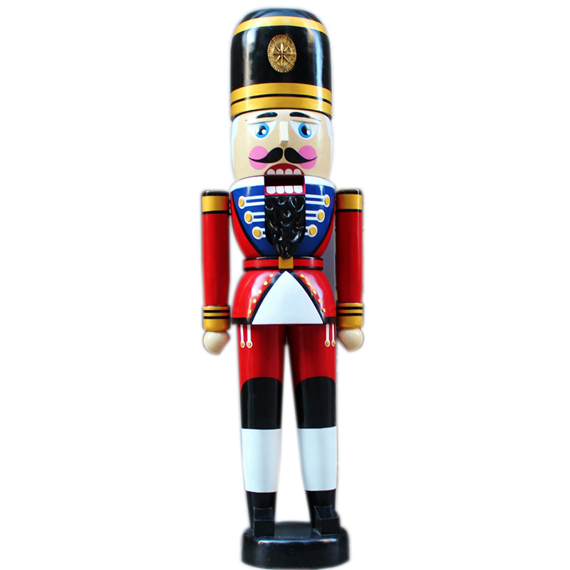 Decoración Navideña de fibra de vidrio, Soldado Navideño Cascanueces, Alto: 240cm