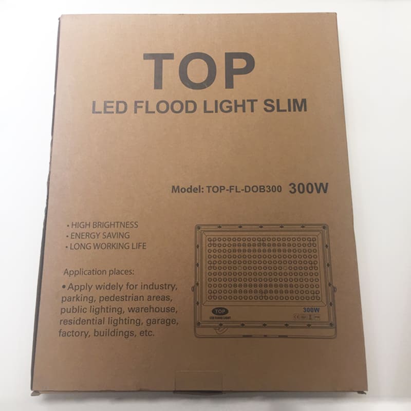 Reflector SMD, 300W, 6000K Blanco Frío, 100-265Vac, IP65, 90 Grados, Gris, Dimensiones: 470x360x40mm